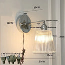 GobekUsa Clear Glass LED Wall Lamp, Up Down Rotate, Dining Aisle Bar Light