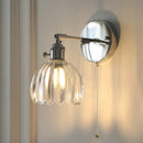GobekUsa Clear Glass LED Wall Lamp, Up Down Rotate, Dining Aisle Bar Light