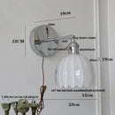 GobekUsa Clear Glass LED Wall Lamp, Up Down Rotate, Dining Aisle Bar Light