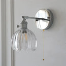 GobekUsa Clear Glass LED Wall Lamp, Up Down Rotate, Dining Aisle Bar Light