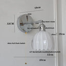 GobekUsa Clear Glass LED Wall Lamp, Up Down Rotate, Dining Aisle Bar Light