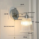 GobekUsa Clear Glass LED Wall Lamp, Up Down Rotate, Dining Aisle Bar Light