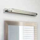 GobekUsa Modern Rotatable Stainless Steel LED Vanity Sconce Light - 18.5"/24" - Chrome, Warm/White Lighting
