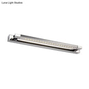 GobekUsa Modern Rotatable Stainless Steel LED Vanity Sconce Light - 18.5"/24" - Chrome, Warm/White Lighting