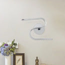 GobekUsa Modern S-Shape Wall Mounted LED Bedside Sconce in Chrome with Acrylic Shade, Warm/White Light