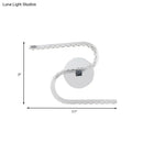 GobekUsa Modern S-Shape Wall Mounted LED Bedside Sconce in Chrome with Acrylic Shade, Warm/White Light