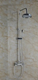 GobekUsa Brass Shower Mixer Faucet Set with Handshower and 8" Rainfall Head