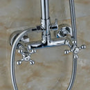 GobekUsa Brass Shower Mixer Faucet Set with Handshower and 8" Rainfall Head