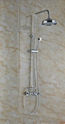 GobekUsa Brass Shower Mixer Faucet Set with Handshower and 8" Rainfall Head