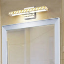 GobekUsa Modern Crystal Vanity Light: Silver/Champagne Linear Wall Sconce with 1 Light in Warm/White for Bathroom