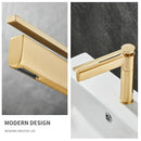 GobekUsa Basin Faucet: Single Handle Deck Mounted Brass Bathroom Mixer for Sink - Hot/Cold