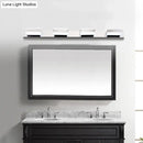 GobekUsa Modern Square Acrylic Vanity Light with Chrome Wall Mount - Available in 1-4 Lights