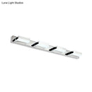 GobekUsa Modern Square Acrylic Vanity Light with Chrome Wall Mount - Available in 1-4 Lights