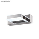 GobekUsa Modern Square Acrylic Vanity Light with Chrome Wall Mount - Available in 1-4 Lights