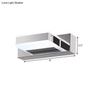 GobekUsa Modern Square Acrylic Vanity Light with Chrome Wall Mount - Available in 1-4 Lights
