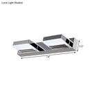 GobekUsa Modern Square Acrylic Vanity Light with Chrome Wall Mount - Available in 1-4 Lights