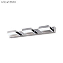 GobekUsa Modern Square Acrylic Vanity Light with Chrome Wall Mount - Available in 1-4 Lights