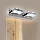 GobekUsa Modern Square Acrylic Vanity Light with Chrome Wall Mount - Available in 1-4 Lights