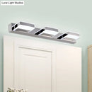 GobekUsa Modern Square Acrylic Vanity Light with Chrome Wall Mount - Available in 1-4 Lights
