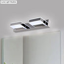 GobekUsa Modern Square Acrylic Vanity Light with Chrome Wall Mount - Available in 1-4 Lights