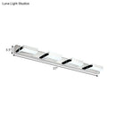 GobekUsa Modern Square Acrylic Vanity Light with Chrome Wall Mount - Available in 1-4 Lights