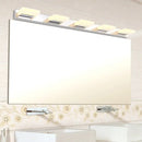 GobekUsa Minimalistic Rotatable LED Vanity Lamp: Square Acrylic & Nickel Wall Sconce Lighting for Bath