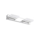 GobekUsa Minimalistic Rotatable LED Vanity Lamp: Square Acrylic & Nickel Wall Sconce Lighting for Bath