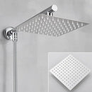 GobekUsa 10" Square Rainfall Shower Head Set with Stainless Steel Hose