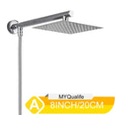 GobekUsa 10" Square Rainfall Shower Head Set with Stainless Steel Hose