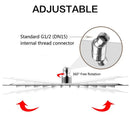 GobekUsa 10" Square Rainfall Shower Head Set with Stainless Steel Hose