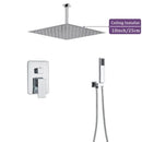 GobekUsa 16" Big Rain Shower Faucet Set with Handshower & Brass Spout