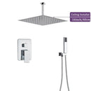 GobekUsa 16" Big Rain Shower Faucet Set with Handshower & Brass Spout