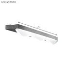 GobekUsa Modern LED Vanity Light with Stainless Steel Wall Mount and Wave Shade - 17"/21" Width