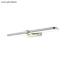 GobekUsa Modern Stainless Steel LED Wall Lamp with Acrylic Oval Shade - Chrome Vanity Lighting Fixture, 16"/19.5" Width