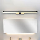 GobekUsa Modern Stainless Steel LED Wall Lamp with Acrylic Oval Shade - Chrome Vanity Lighting Fixture, 16"/19.5" Width