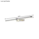GobekUsa Modern Stainless Steel LED Wall Lamp with Acrylic Oval Shade - Chrome Vanity Lighting Fixture, 16"/19.5" Width