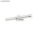 GobekUsa Modern Stainless Steel LED Wall Lamp with Acrylic Oval Shade - Chrome Vanity Lighting Fixture, 16"/19.5" Width