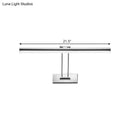 GobekUsa LED Stainless Steel Linear Vanity Fixture - Contemporary 16"/21.5" Dia Wall Mounted Light for Bathroom