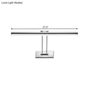 GobekUsa LED Stainless Steel Linear Vanity Fixture - Contemporary 16"/21.5" Dia Wall Mounted Light for Bathroom
