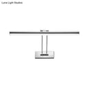 GobekUsa LED Stainless Steel Linear Vanity Fixture - Contemporary 16"/21.5" Dia Wall Mounted Light for Bathroom