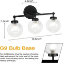 GobekUsa Double-Head Glass & Iron Wall Lamps, Modern Minimalist Bathroom Vanity Lights