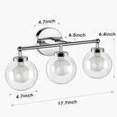 GobekUsa Double-Head Glass & Iron Wall Lamps, Modern Minimalist Bathroom Vanity Lights