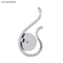 GobekUsa Modern Chrome Twist Wall Light Sconce with LED Bedside Lamp - Warm/White Light
