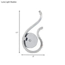 GobekUsa Modern Chrome Twist Wall Light Sconce with LED Bedside Lamp - Warm/White Light