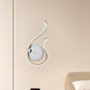 GobekUsa Modern Chrome Twist Wall Light Sconce with LED Bedside Lamp - Warm/White Light