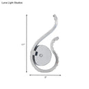 GobekUsa Modern Chrome Twist Wall Light Sconce with LED Bedside Lamp - Warm/White Light
