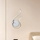 GobekUsa Modern Chrome Twist Wall Light Sconce with LED Bedside Lamp - Warm/White Light
