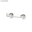 GobekUsa Modern Chrome Vanity Light Fixture with Clear Crystal Accents - 2/3 Bulbs, Warm/White Light