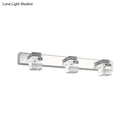 GobekUsa Modern Chrome Vanity Light Fixture with Clear Crystal Accents - 2/3 Bulbs, Warm/White Light