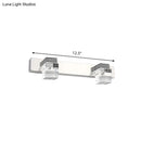 GobekUsa Modern Chrome Vanity Light Fixture with Clear Crystal Accents - 2/3 Bulbs, Warm/White Light